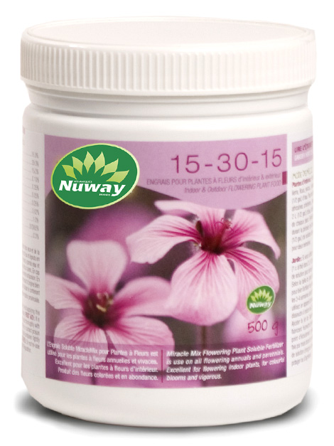 Engrais pour plantes à fleurs d'intérieur et extérieur 15-30-15 - Nuway